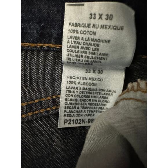 Nautica Relaxed Fit Straight Leg Dark Wash Blue Denim Jeans Men's Size 33 x 30 - Picture 6 of 7